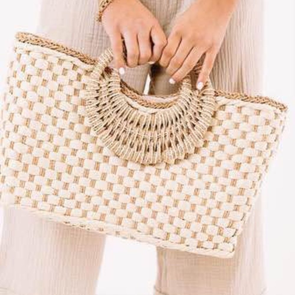 Summer Woven Handhold Beach Bag